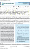 Cover page: Recent geospatial dynamics of Terceira (Azores, Portugal) and the theoretical implications for the biogeography of active volcanic islands