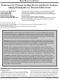 Cover page: Preferences for Firearm Locking Devices and Device Features Among Participants in a Firearm Safety Event