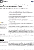 Cover page: Therapeutic Advances and Challenges in the Management of HER2-Positive Gastroesophageal Cancers.