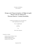 Cover page: Design and Characterization of High-strength Bond Coats for Improved Thermal Barrier Coating Durability