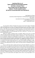 Cover page: Analytical Review of  Types of Kinship Terminological Systems  and How to Analyze Them:  New Insights from the Application of  Sydney H. Gould’s Analytic System  by David B. Kronenfeld (2022: Brill Publishers)