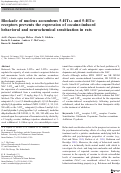 Cover page: Blockade of nucleus accumbens 5-HT2A and 5-HT2C receptors prevents the expression of cocaine-induced behavioral and neurochemical sensitization in rats