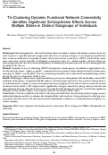 Cover page: Tri-Clustering Dynamic Functional Network Connectivity Identifies Significant Schizophrenia Effects Across Multiple States in Distinct Subgroups of Individuals
