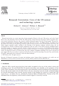 Cover page of Research Universities: Core of the U.S. Science and Technology System