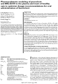 Cover page: Pharmacokinetic modeling of penciclovir and BRL42359 in the plasma and tears of healthy cats to optimize dosage recommendations for oral administration of famciclovir.