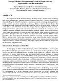 Cover page: Energy Efficiency Standards and Labels in North America: Opportunities for Harmonization