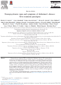 Cover page: Neuropsychiatric signs and symptoms of Alzheimer's disease: New treatment paradigms