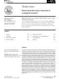 Cover page: Tansley Review: Environmental sensor networks in ecological research