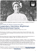 Cover page: Legendary Hotchkiss Wightman Revolutionized Game (Tennis)