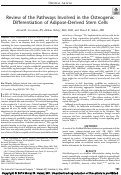 Cover page: Review of the Pathways Involved in the Osteogenic Differentiation of Adipose-Derived Stem Cells
