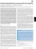 Cover page: Pooled testing efficiency increases with test frequency