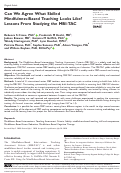 Cover page: Can We Agree What Skilled Mindfulness-Based Teaching Looks Like? Lessons From Studying the MBI:TAC.