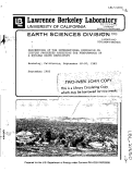 Cover page: PROCEEDINGS OF THE INTERNATIONAL SYMPOSIUM ON COUPLED PROCESSES AFFECTING THE PERFORMANCE OF A NUCLEAR WASTE REPOSITORY, BERKELEY, CALIF., SEPT. 18-20, 1985.