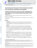 Cover page: Heart retransplant recipients with renal dysfunction benefit from simultaneous heart-kidney transplantation.