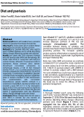 Cover page: Diet and psoriasis