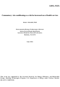 Cover page: Commentary: Air-conditioning as a risk for increased use of health services