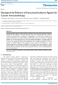 Cover page: Nanoparticle Delivery of Immunostimulatory Agents for Cancer Immunotherapy