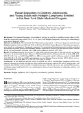 Cover page: Racial Disparities in Children, Adolescents, and Young Adults with Hodgkin Lymphoma Enrolled in the New York State Medicaid Program.