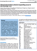 Cover page: Clinical interventions aimed at expanding access to dermatologic care