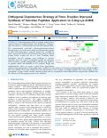 Cover page: Orthogonal Deprotection Strategy of Fmoc Provides Improved Synthesis of Sensitive Peptides: Application to Z-Arg-Lys-AOMK.