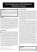 Cover page: Virus-host interactions in HIV pathogenesis: directions for therapy.