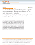 Cover page: An electrochemically stable homogeneous glassy electrolyte formed at room temperature for all-solid-state sodium batteries