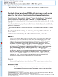 Cover page: Synthetic Lethal Targeting of PTEN-Deficient Cancer Cells Using Selective Disruption of Polynucleotide Kinase/Phosphatase