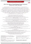 Cover page: Which ante mortem clinical features predict progressive supranuclear palsy pathology?