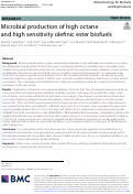 Cover page: Microbial production of high octane and high sensitivity olefinic ester biofuels