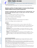 Cover page: Diabetes and Risk of Sudden Death in Coronary Artery Disease Patients Without Severe Systolic Dysfunction