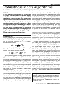 Cover page: Robustness meets algorithms