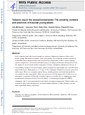 Cover page: Tobacco use in the sexual borderlands: The smoking contexts and practices of bisexual young adults