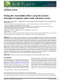 Cover page: Testing the ‘microbubble effect’ using the Cavitron technique to measure xylem water extraction curves