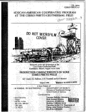 Cover page: PRODUCTION CHARACTERISTICS OF SOME CERRO PRIETO WELLS