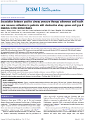 Cover page: Association between positive airway pressure therapy adherence and health care resource utilization in patients with obstructive sleep apnea and type 2 diabetes in the United States.