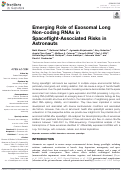 Cover page: Emerging Role of Exosomal Long Non-coding RNAs in Spaceflight-Associated Risks in Astronauts