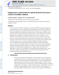 Cover page: Imaging mass spectrometry for natural products discovery: a review of ionization methods