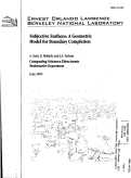 Cover page: Subjective surfaces: a geometric model for boundary completion