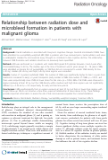 Cover page: Relationship between radiation dose and microbleed formation in patients with malignant glioma