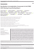 Cover page: Sensitization in transplantation: Assessment of risk (STAR) 2019 Working Group Meeting Report.