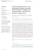 Cover page: Genomic profiles of four novel cyanobacteria MAGs from Lake Vanda, Antarctica: insights into photosynthesis, cold tolerance, and the circadian clock