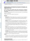 Cover page: Health systems and telemedicine adoption for diabetes and hypertension care.