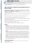 Cover page: Effects of electronic cigarettes and hookah (waterpipe) use on home air quality.