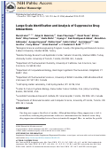 Cover page: Large-Scale Identification and Analysis of Suppressive Drug Interactions