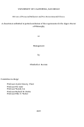 Cover page: Drivers of Prosocial Behavior and Pro-Environmental Choice