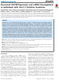 Cover page: Decreased DGCR8 expression and miRNA dysregulation in individuals with 22q11.2 deletion syndrome.