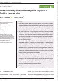 Cover page: Water availability drives urban tree growth responses to herbivory and warming