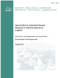 Cover page: Opportunities for Automated Demand Response in California Agricultural Irrigation: