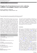 Cover page: Mapping of loci from Solanum lycopersicoides conferring resistance or susceptibility to Botrytis cinerea in tomato