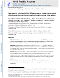 Cover page: Sex‐specific effects of SNAP‐25 genotype on verbal memory and Alzheimer's disease biomarkers in clinically normal older adults